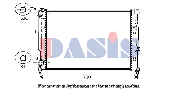 AKS DASIS Jäähdytin,moottorin jäähdytys 480026N